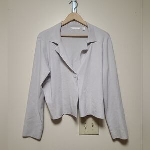 Cyrus crop relaxed blazer Cardigan grey size large